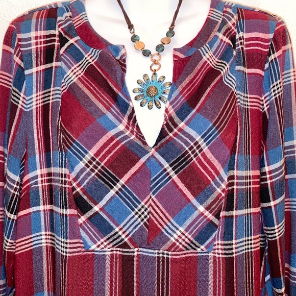 Lucky Brand Lightweight Soft Flannel Dress - Picture 3 of 9